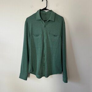 Lululemon Soft Knit Overshirt in Heathered Smoked Spruce